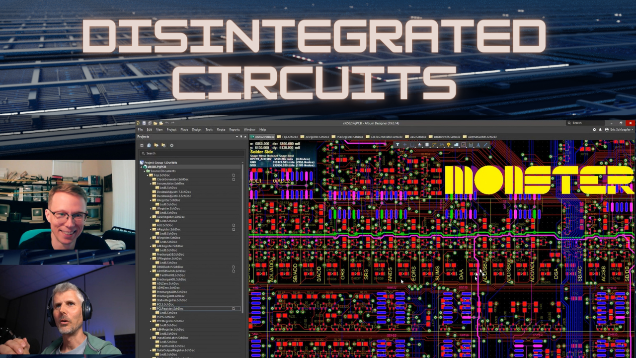 image from The MOnSter 6502 - a 6502 processor out of discrete transistors