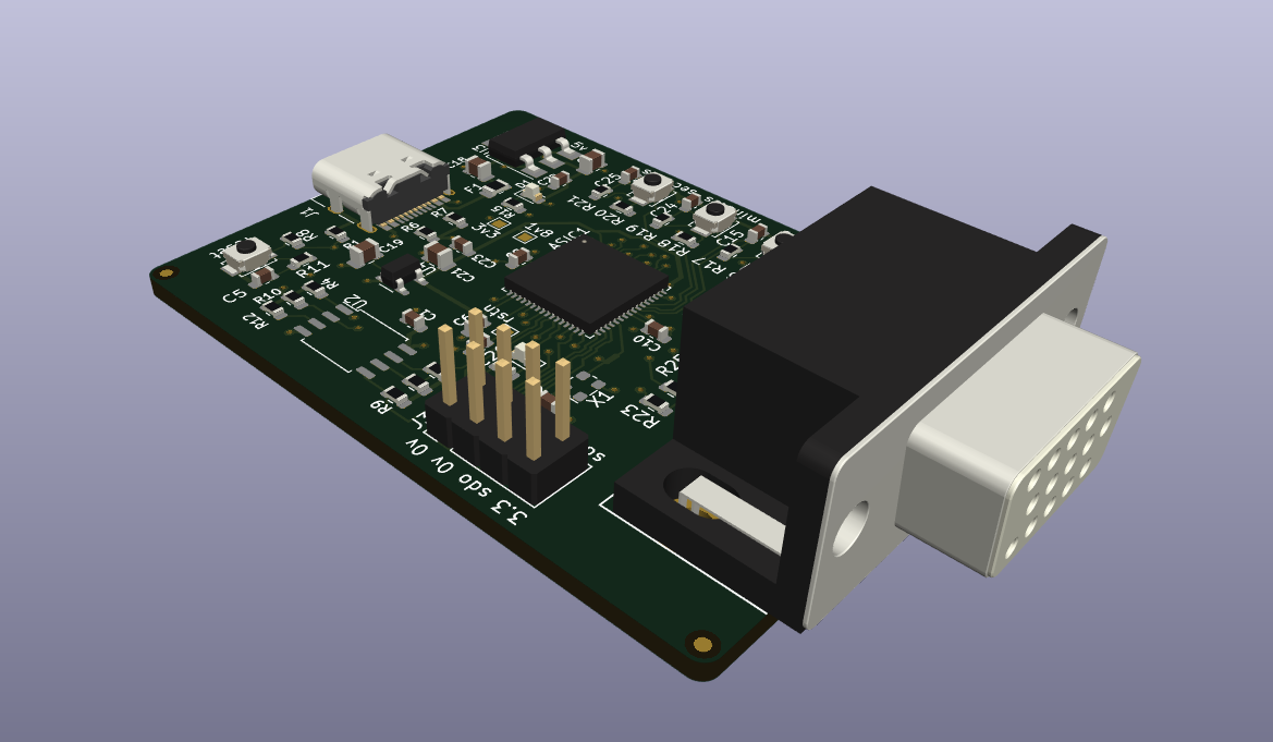 3d render of the clock pcb